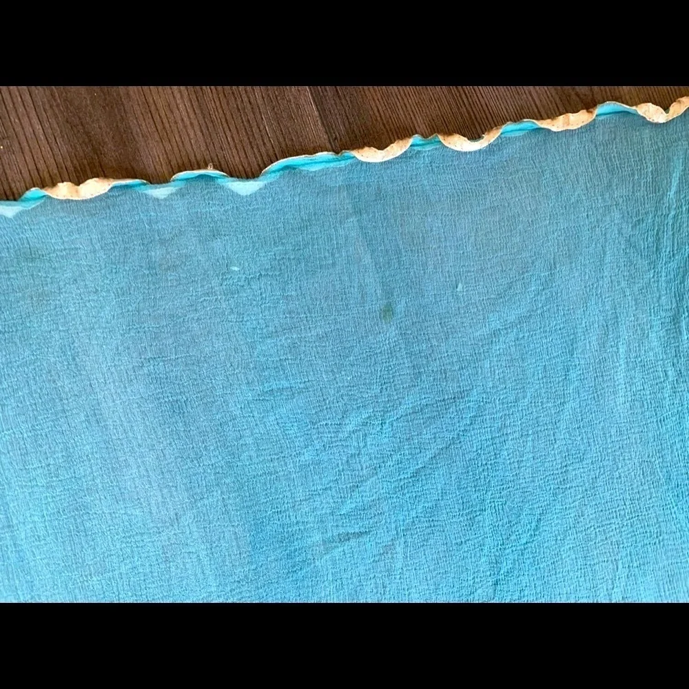 Elegant Turquoise Chiffon scarf